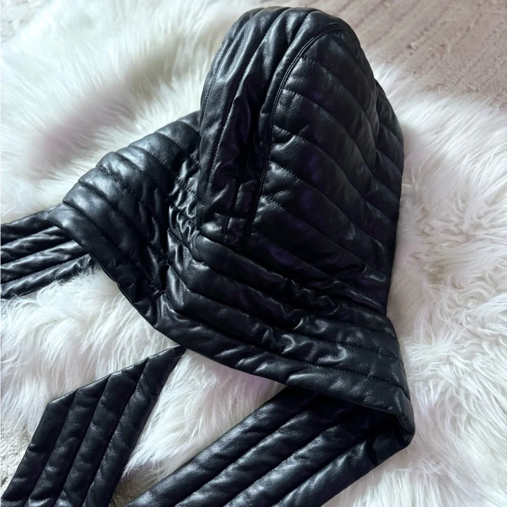 Nanushka Quilted Hooded Scarf